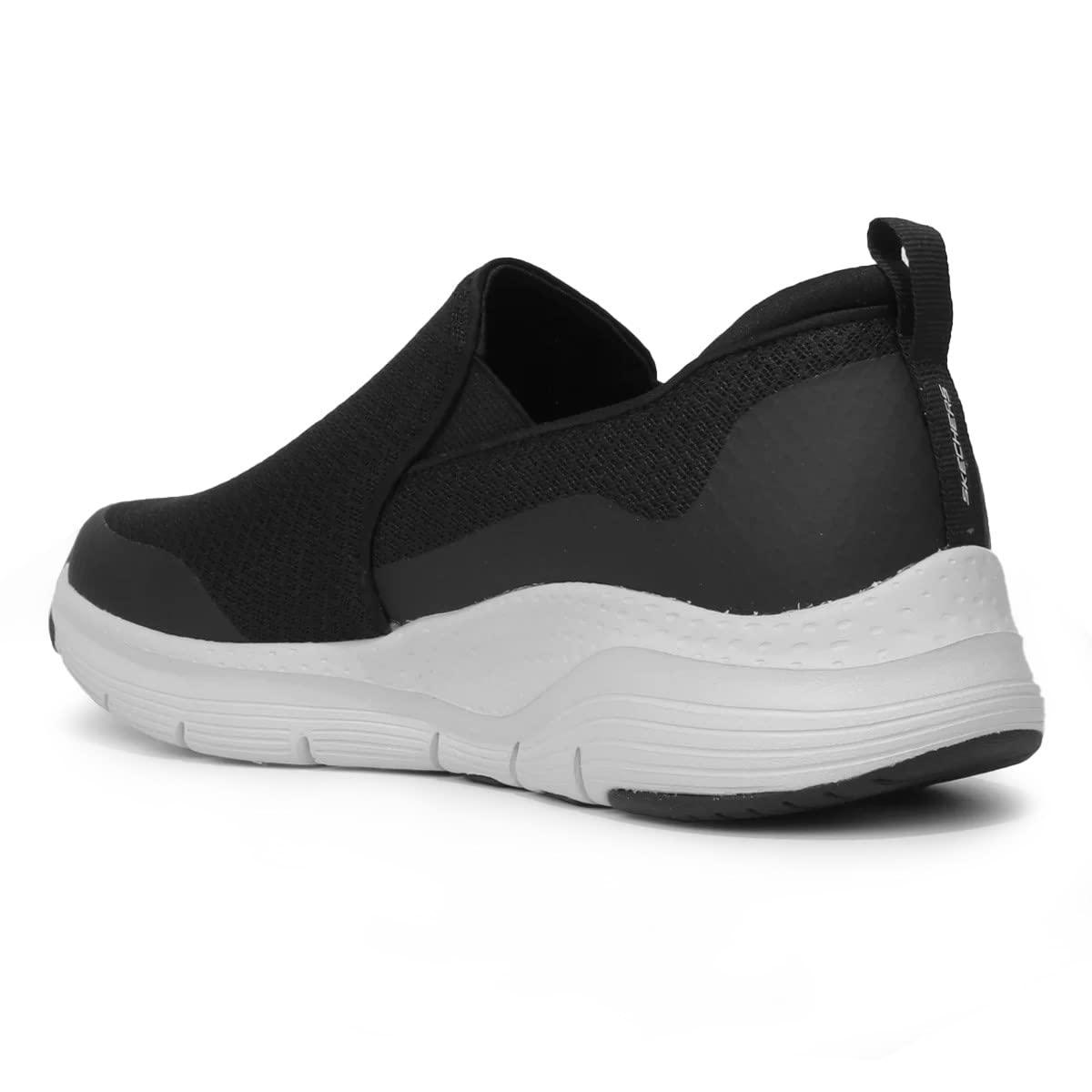 Skechers Arch Fit Banlin Trainers,black Mesh/white Synthetic/trim,10 Uk ...