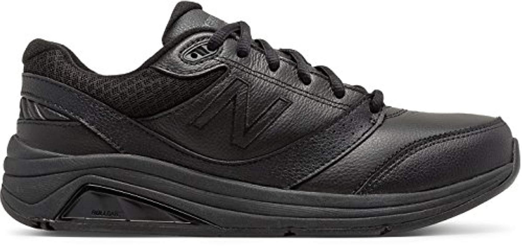 New Balance Leather S 928v3 Walking Shoe in Black/Black (Black) - Lyst