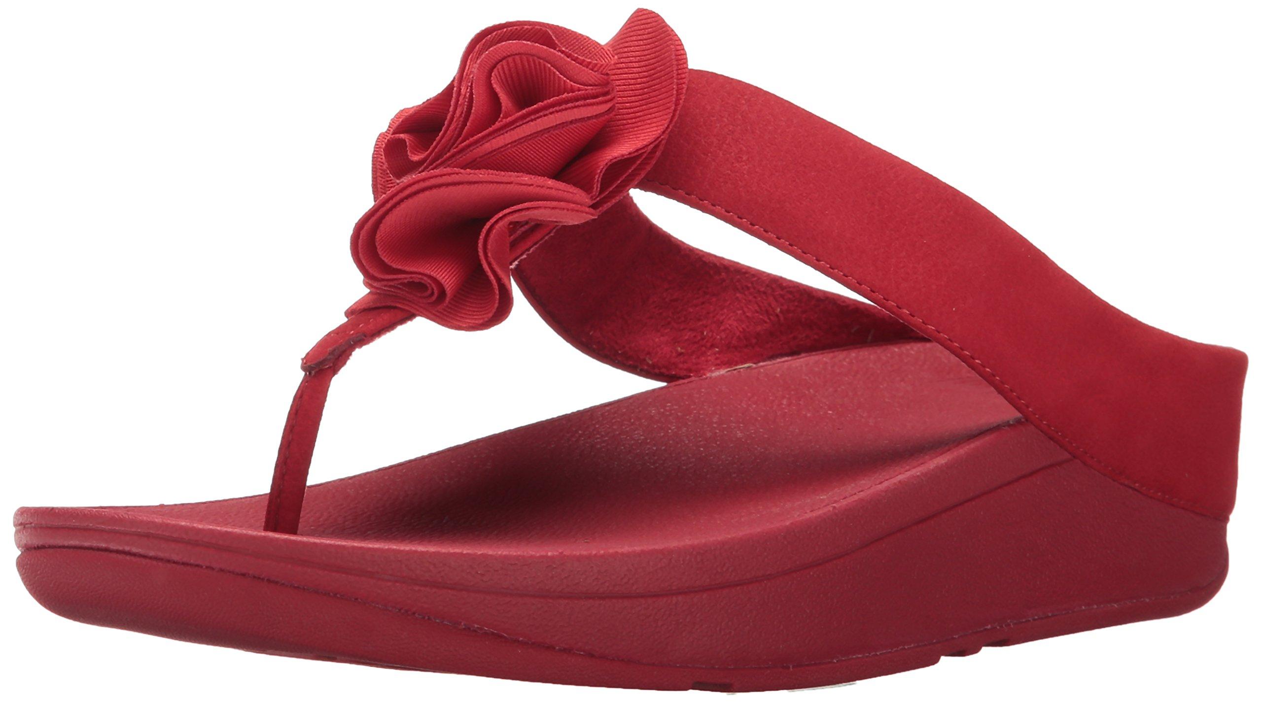 Fitflop Leather Florrie Toe-thong Sandal in Red - Lyst