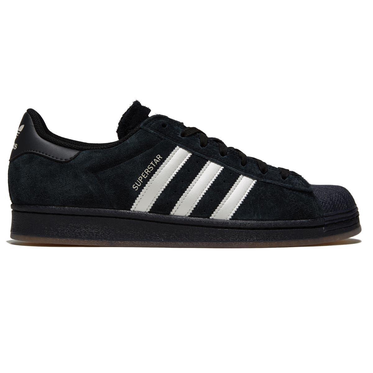 Plain black adidas superstars hotsell