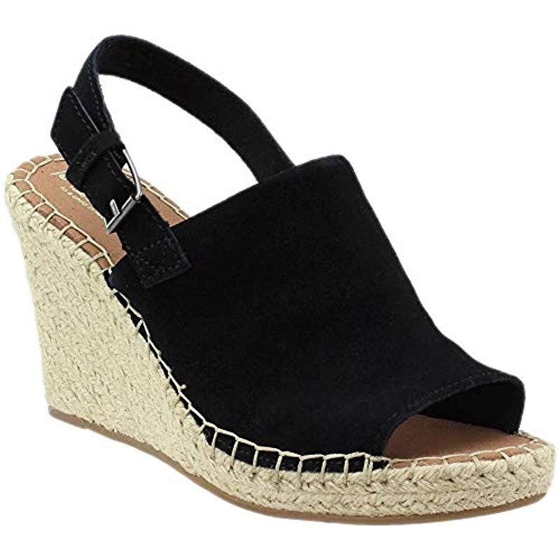black suede toms wedges