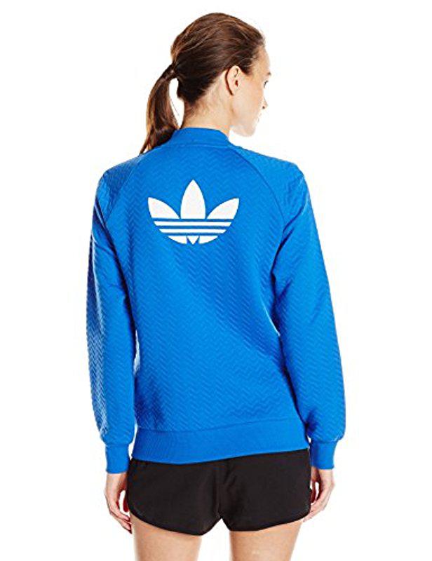 adidas originals superstar track top sky blue