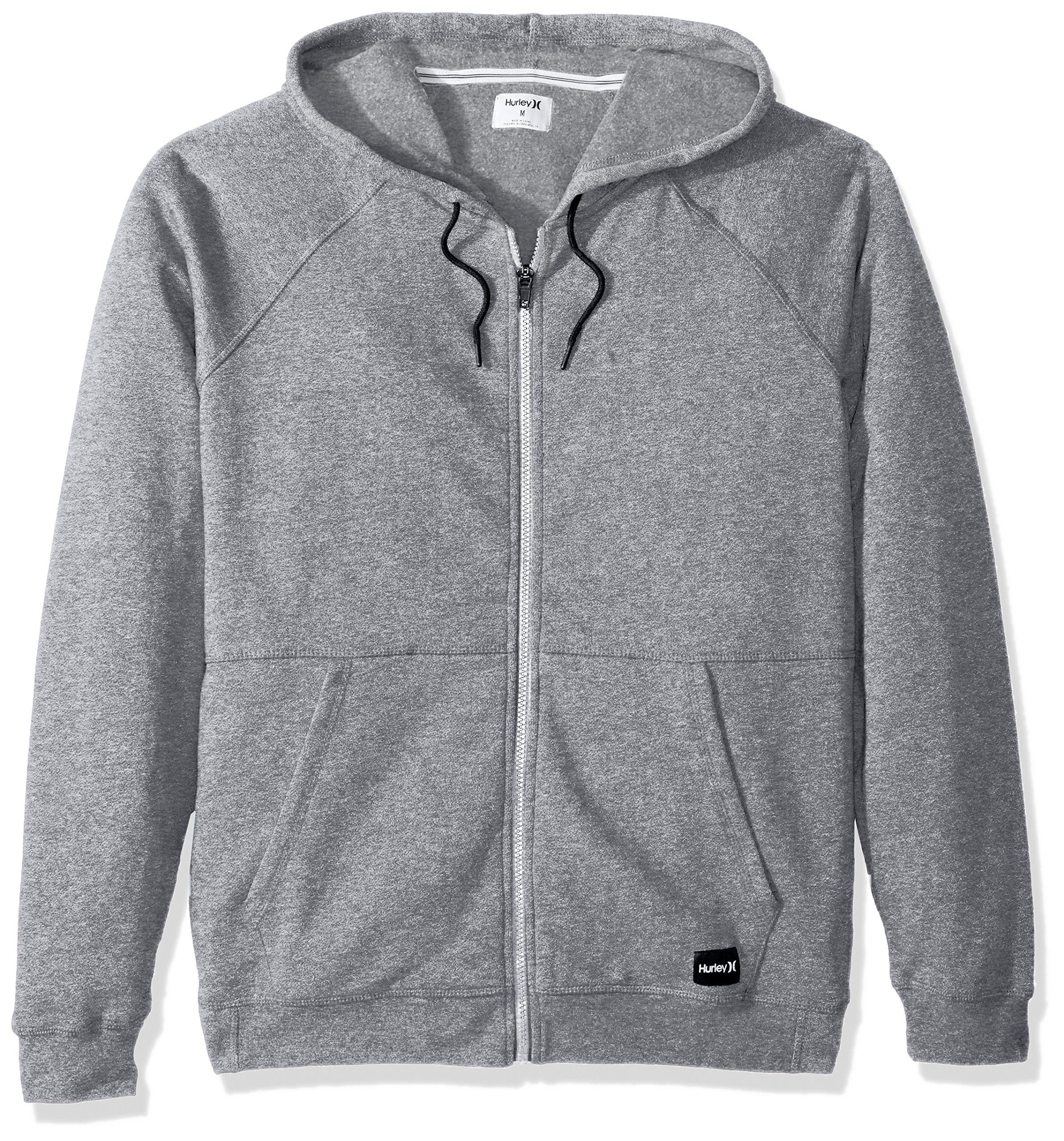 Hurley Mens Crone Marled Texture Hoodie Zip Fleece