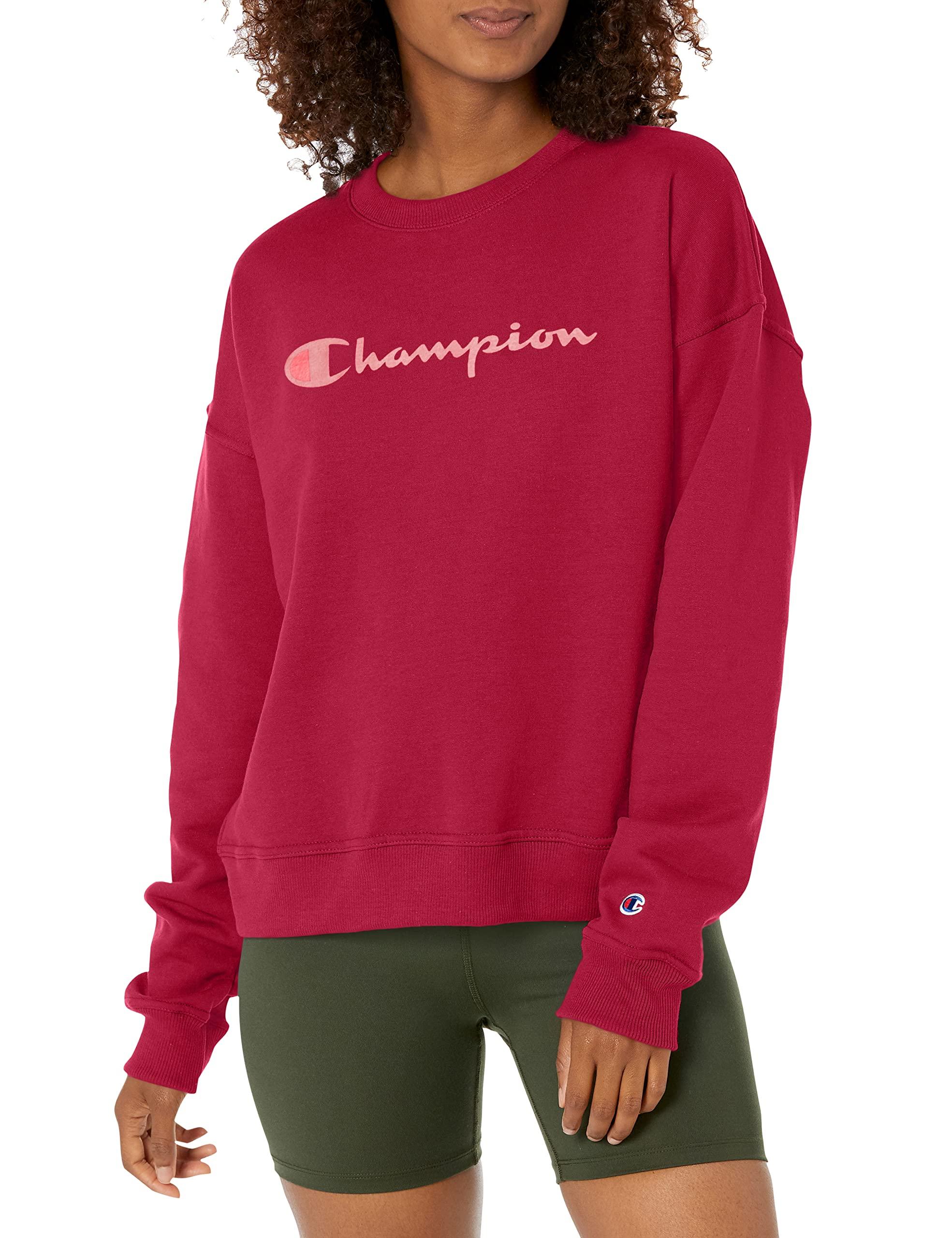 Champion Crewneck in Red | Lyst