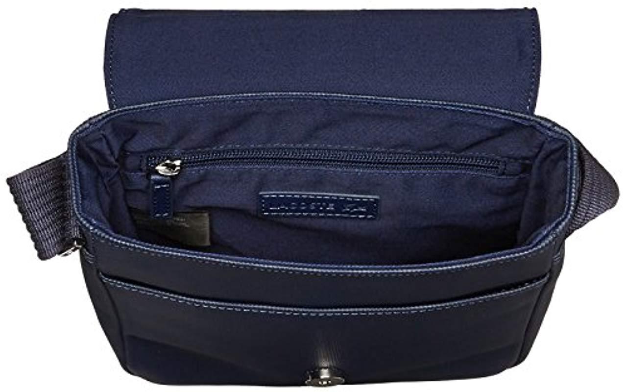 Lacoste S Flap Crossover Bag Messenger Bags in Blue for Men | Lyst