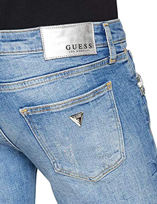 Guess Denim Beverly Skinny Jeans in Blue - Lyst