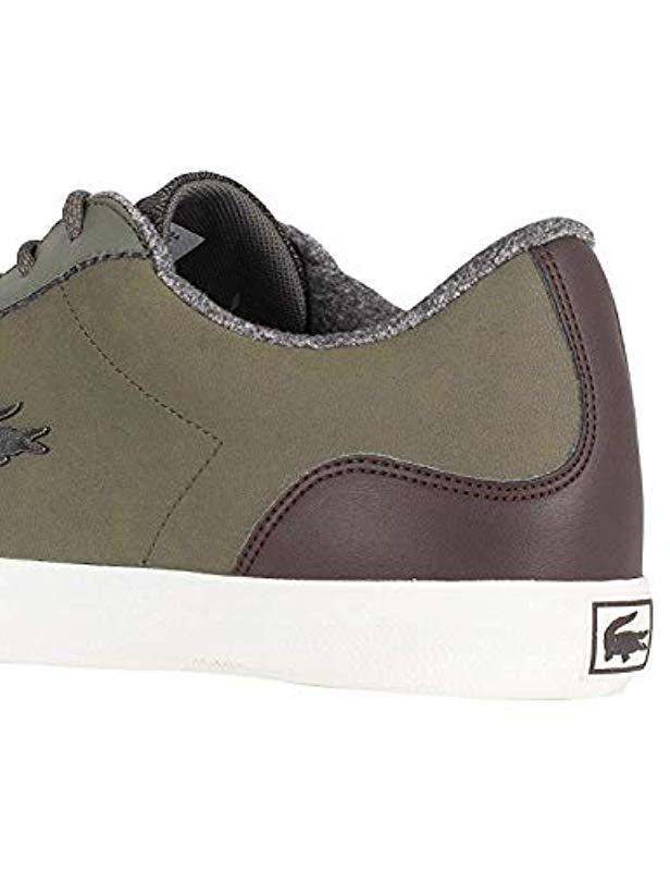 khaki lacoste trainers