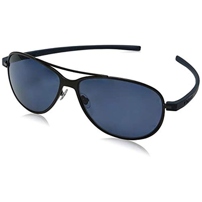 Tag Heuer Reflex 3 3982 Polarized Oval Sunglasses Black 64 Mm in Black ...