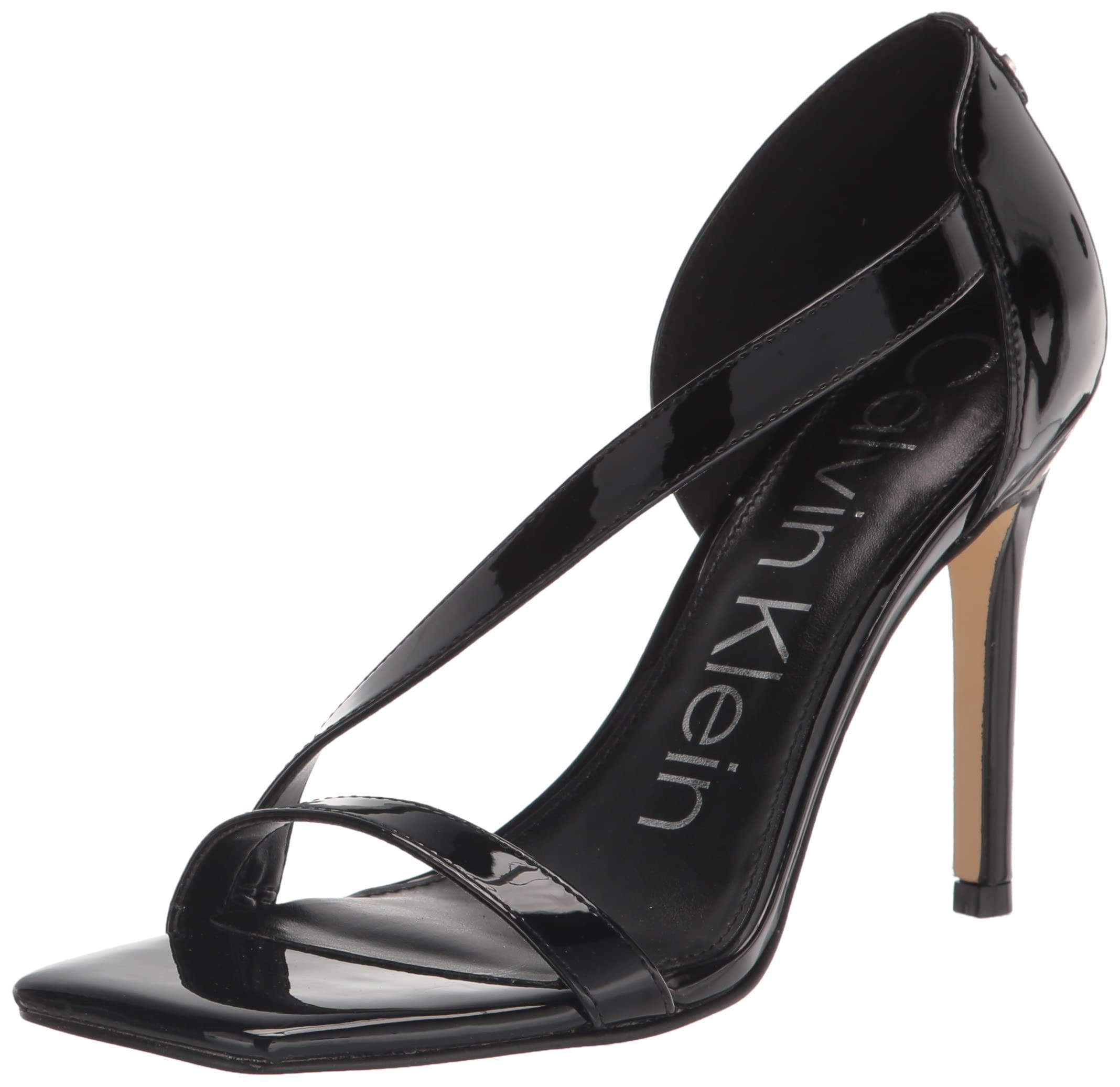 Calvin Klein Tracy Heeled Sandal in Black | Lyst