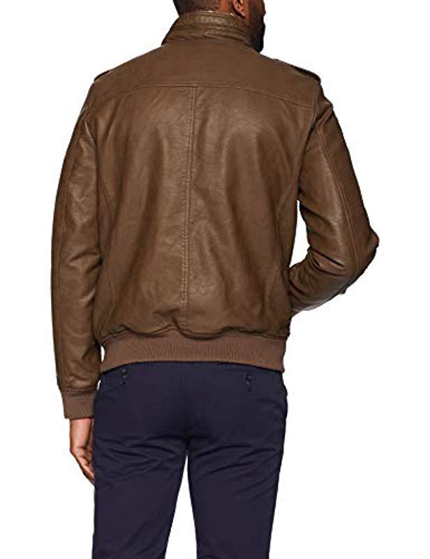 levi's men's vintage deer faux leather sherpa lined aviator bomber