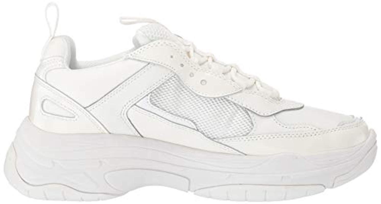 calvin klein white marvin trainers