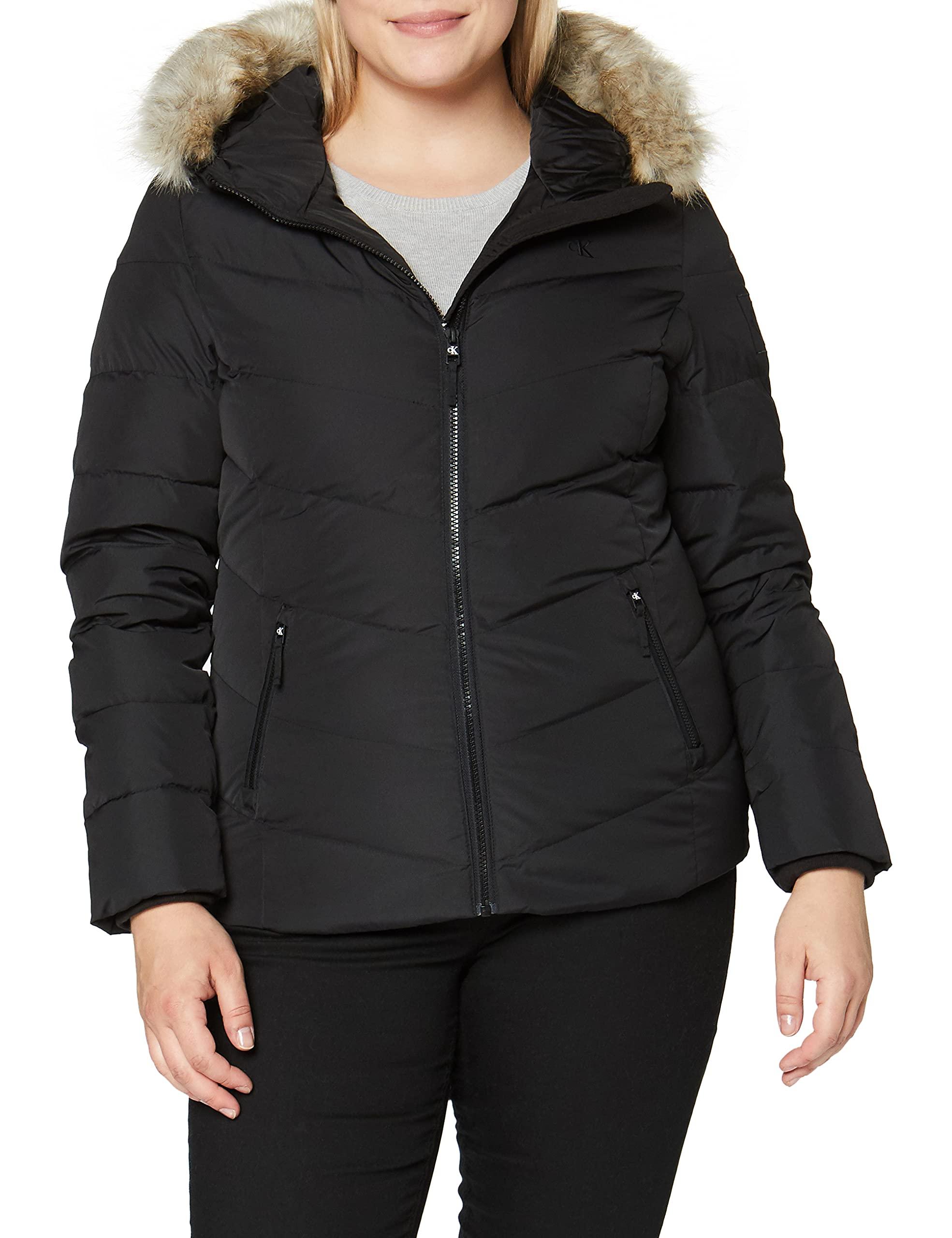 Calvin Klein Short Down Fitted Puffer Jacket in Black | Lyst UK