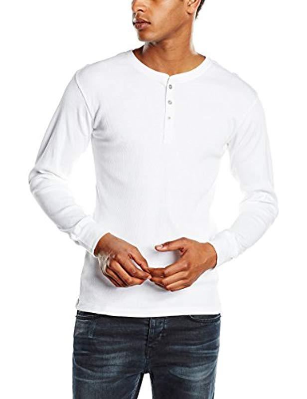 Levi's 300ls Long Sleeve Long Sleeve Henley in White for Men | Lyst UK