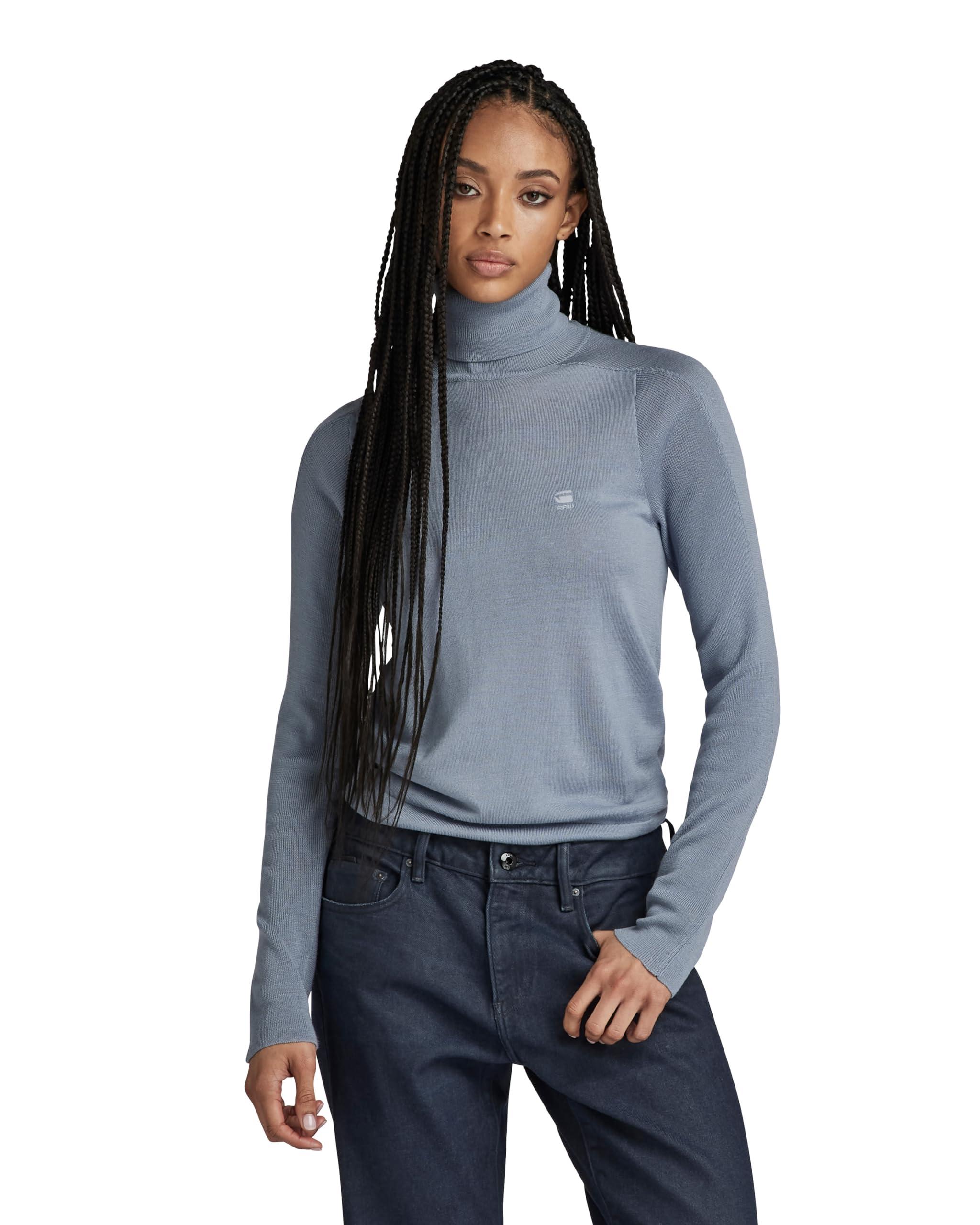 G Star RAW Core Slim Turtle Knitted Sweater in Blue Lyst UK
