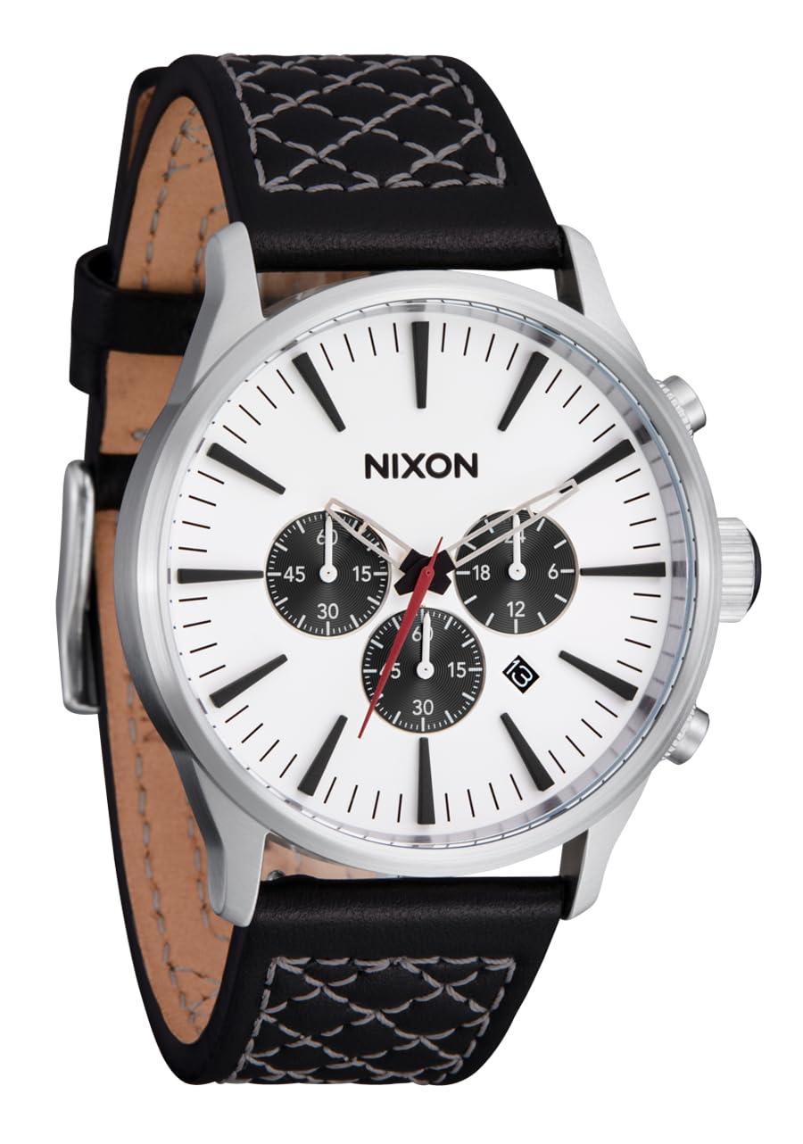 Nixon Sentry Chrono Leather A1391-100m Water Resistant Analog