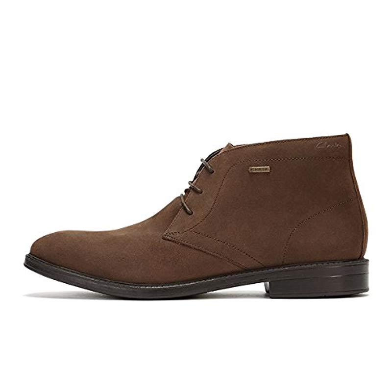 Clarks Leather Chilver Hi Gtx Ankle Boots in Brown (Dark Brown Nubuck) ( Brown) for Men - Save 14% | Lyst UK