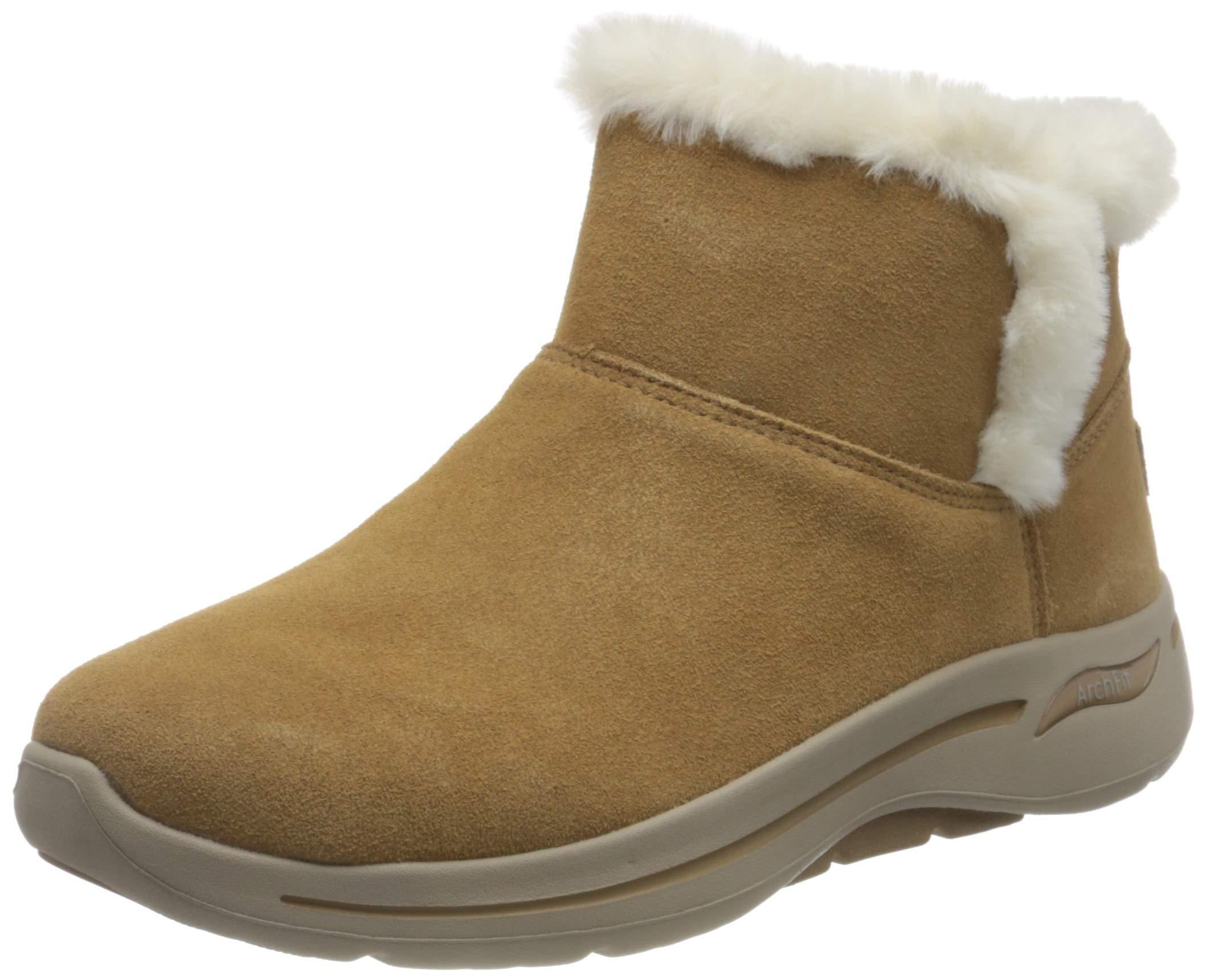 skechers go walk suede ankle boots