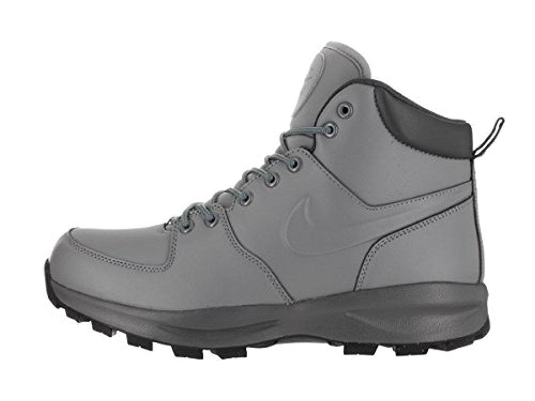 Nike Manoa Leather Hiking Boot in Cool Grey/Black (Black) for Men - Lyst