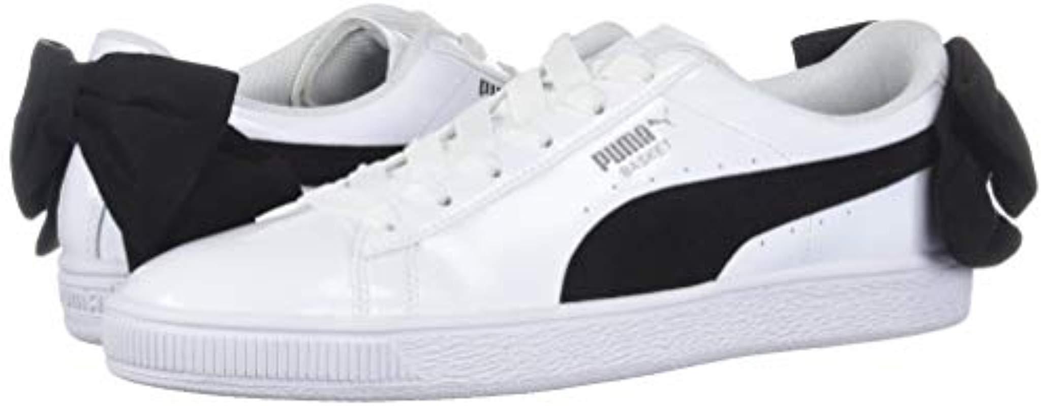 PUMA Basket Bow in White | Lyst