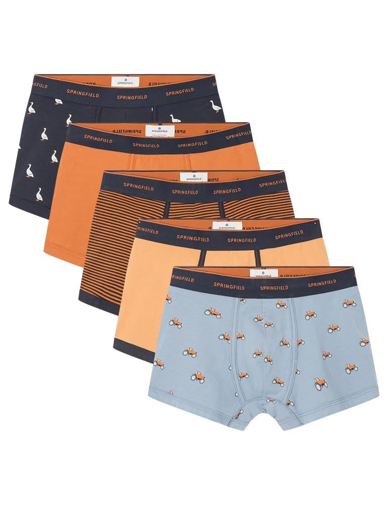 Pack 5 Boxers Estampados Springfield de hombre de color Azul Lyst