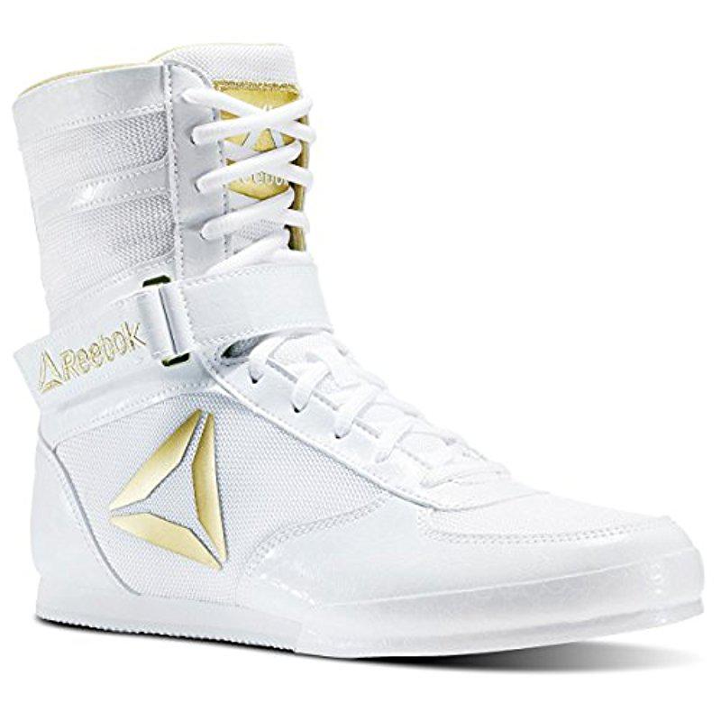 Reebok Synthetic Boxing Boot-buck Cross Trainer in White/Gold (White) for  Men | Lyst