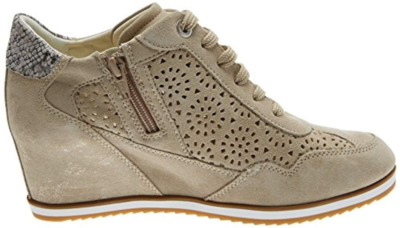 Geox D Illusion B Trainers in Natural | Lyst UK