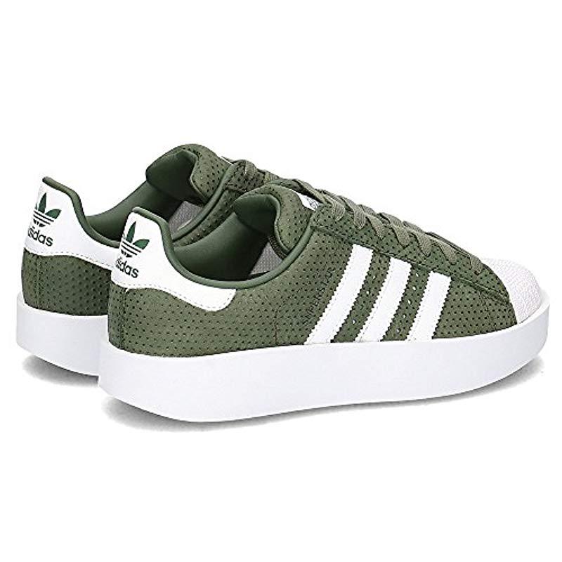 adidas Leather 's Superstar Bold W Low-top Sneakers in Green - Lyst