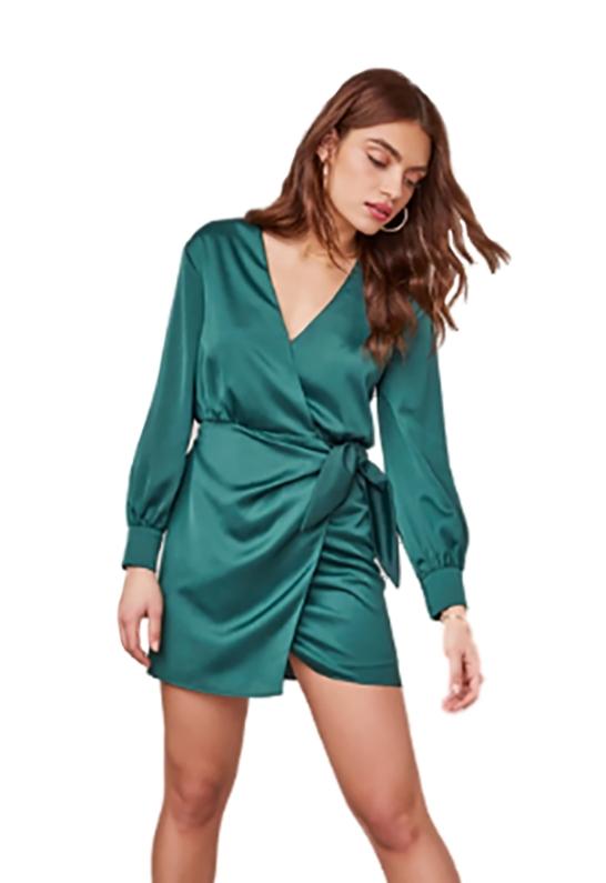 hunter green mini dress