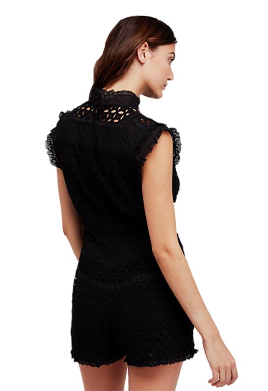 free people black romper