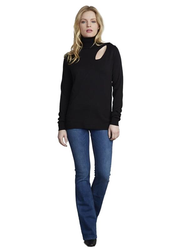 Turtleneck Dress with Cut Out Detail