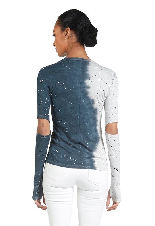Long Sleeves With Elbow Slit 
