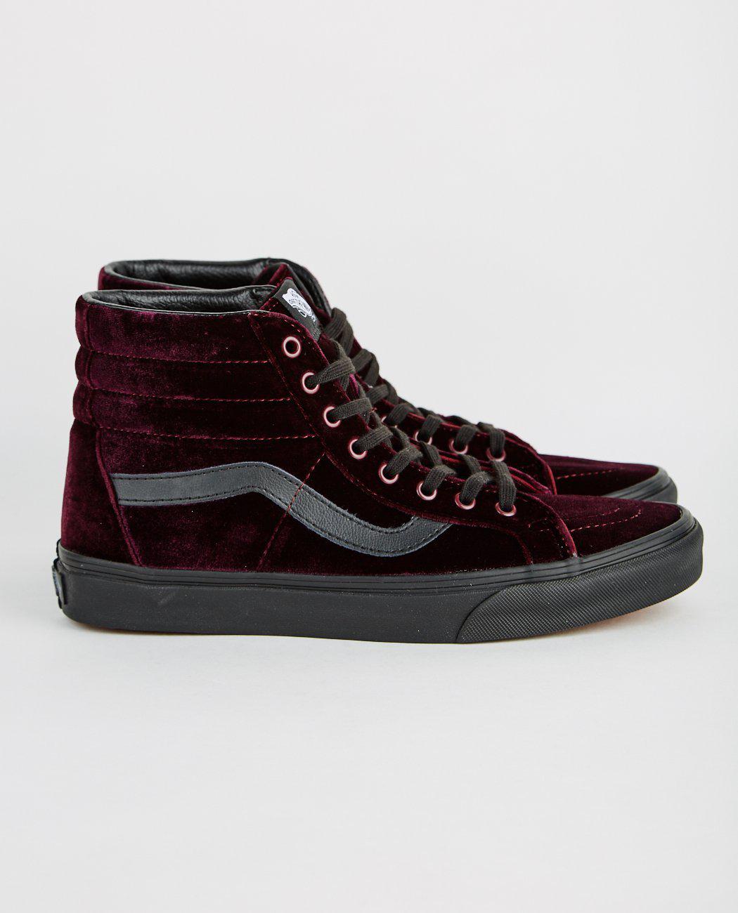 burgundy velvet vans slip on burgundy velvet vans slip on