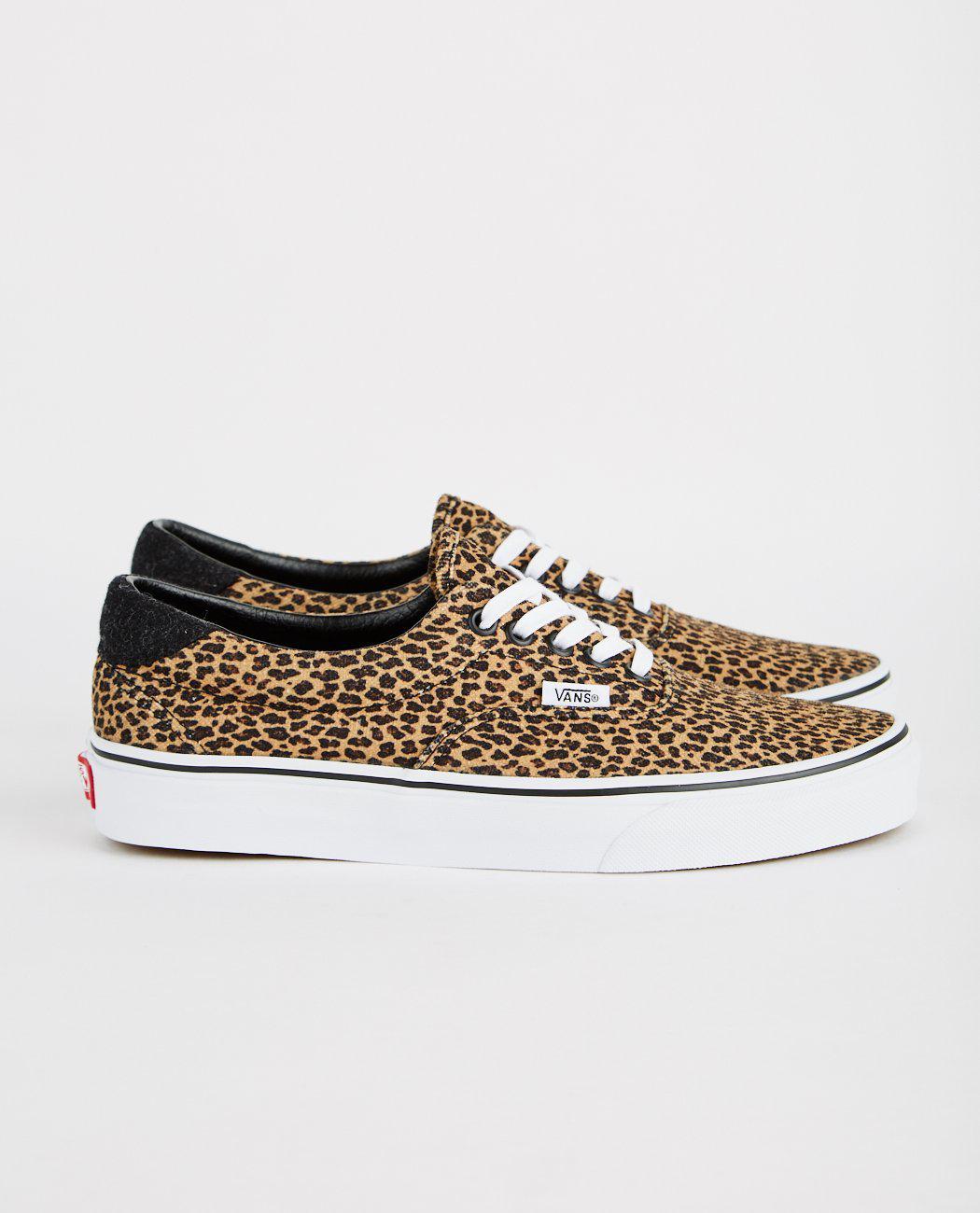 vans beige & brown era 59 mini leopard trainers vans beige & brown era 59 mini leopard trainers