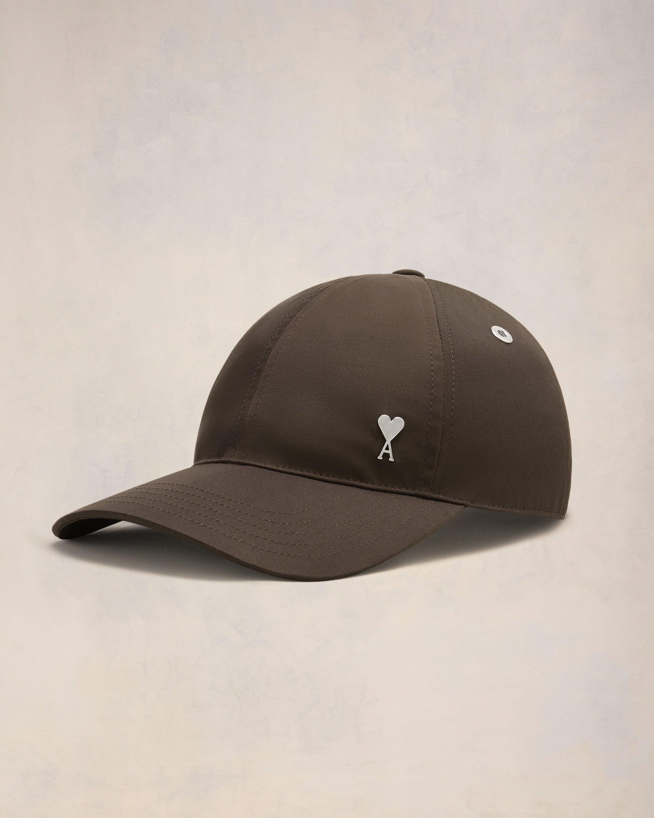 Ami Paris Ami De Coeur Stud Cap in Brown | Lyst