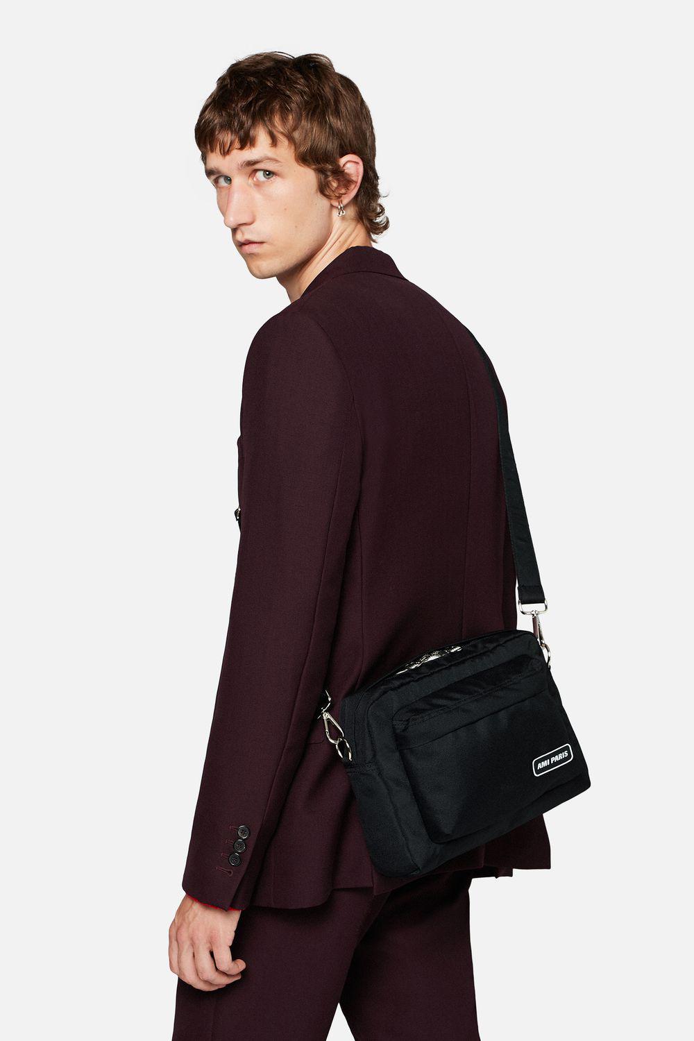 AMI Ami Paris Crossbody Bag in Black for Men | Lyst