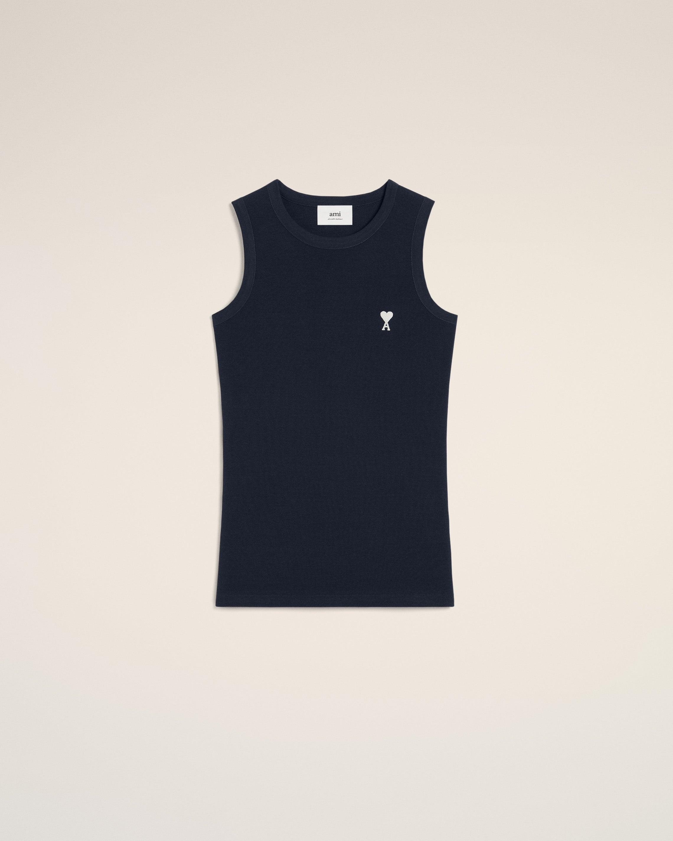 【AMI PARIS】ROUND COLLAR TANK SHIRT◆UTK215CO0062 Ami Paris Round Collar Tank Shirt in Black for Men | Lyst UK