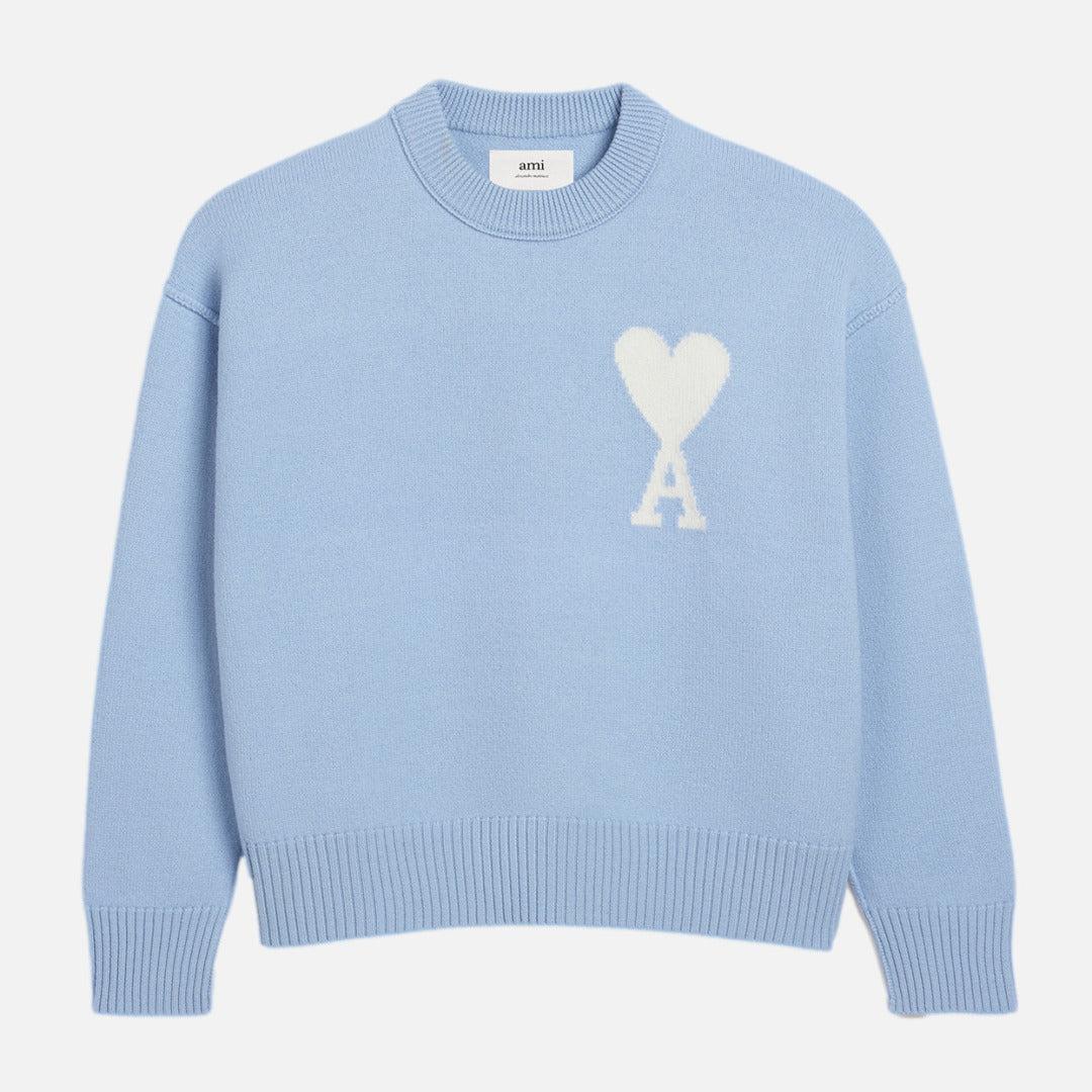 Ami Paris Off Ami De Coeur Sweater in Blue | Lyst