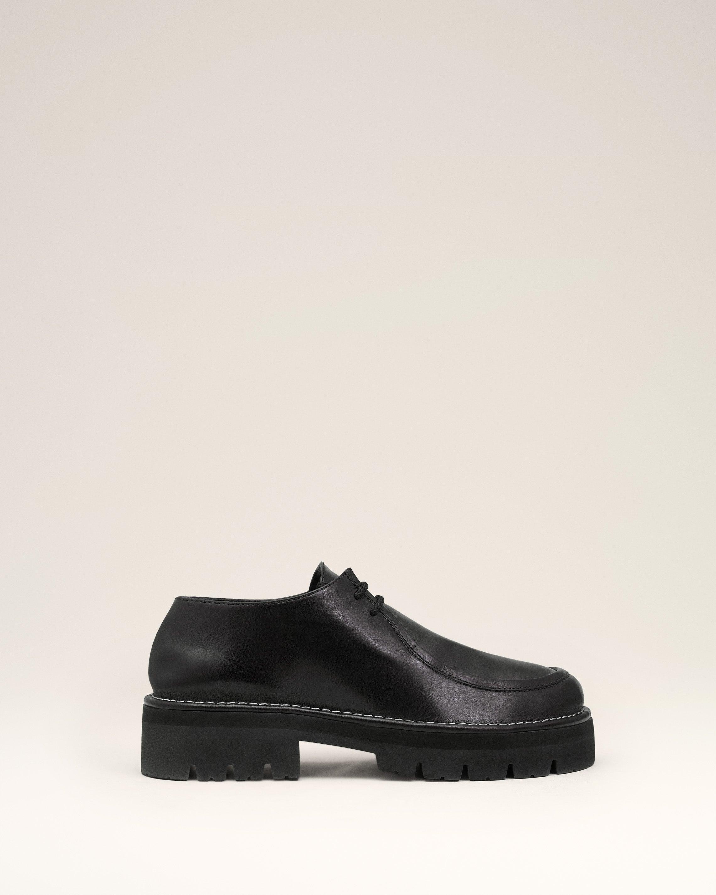 Ami Paris Leather Anatomical Toe Derbies in Black Lyst UK