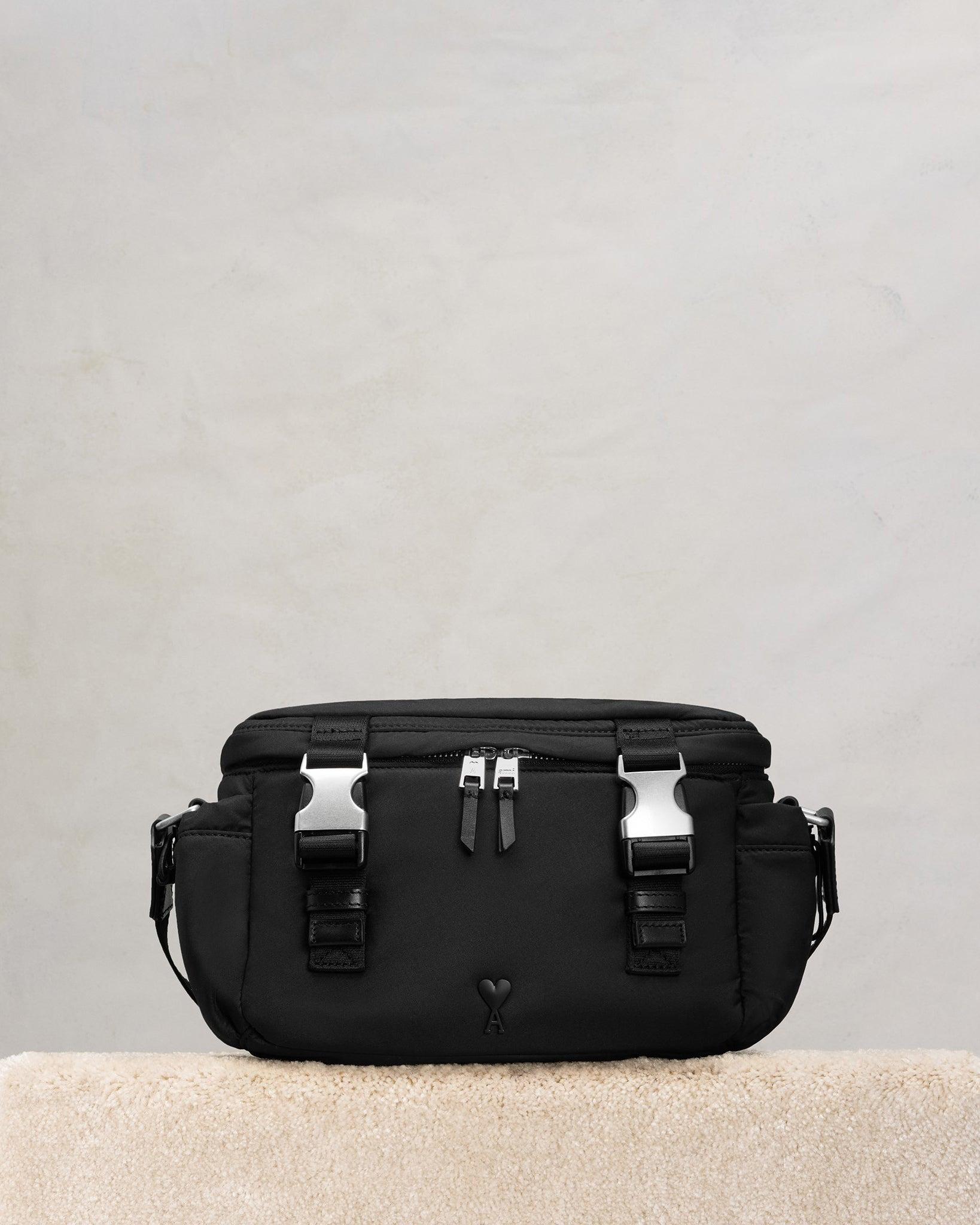 Ami Paris Ami De Coeur Messenger Bag in Black | Lyst