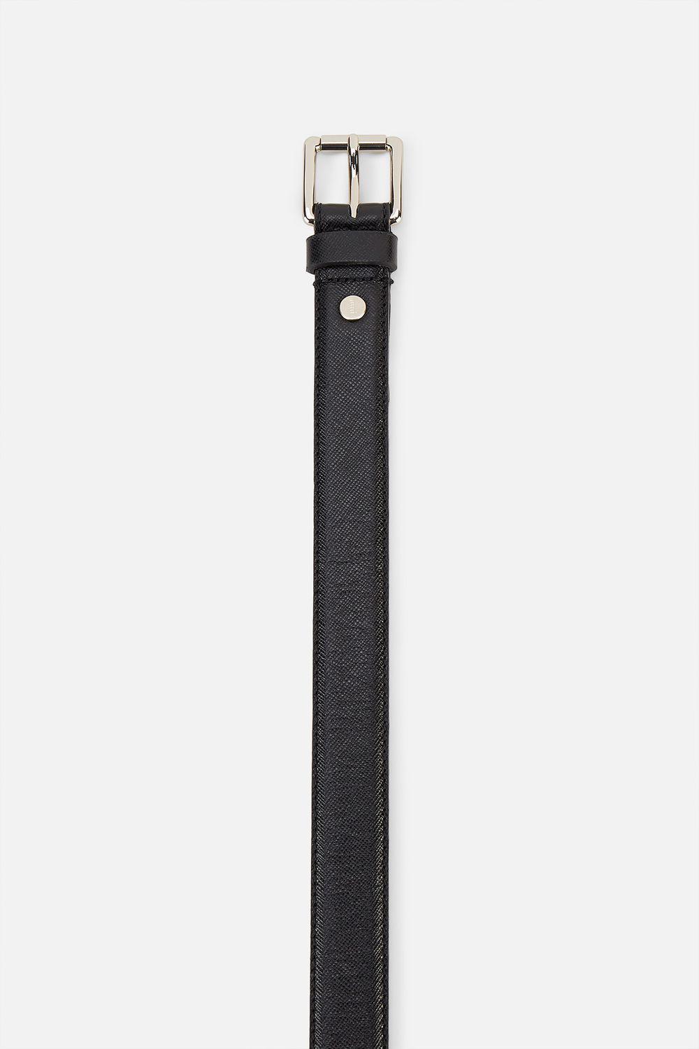 AMI Leather Thin Classic Belt in Black for Men - Lyst