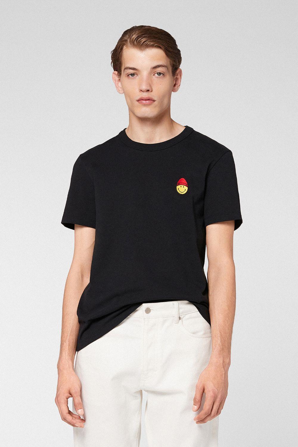 AMI Cotton Black Smiley T-shirt for Men - Save 79% - Lyst