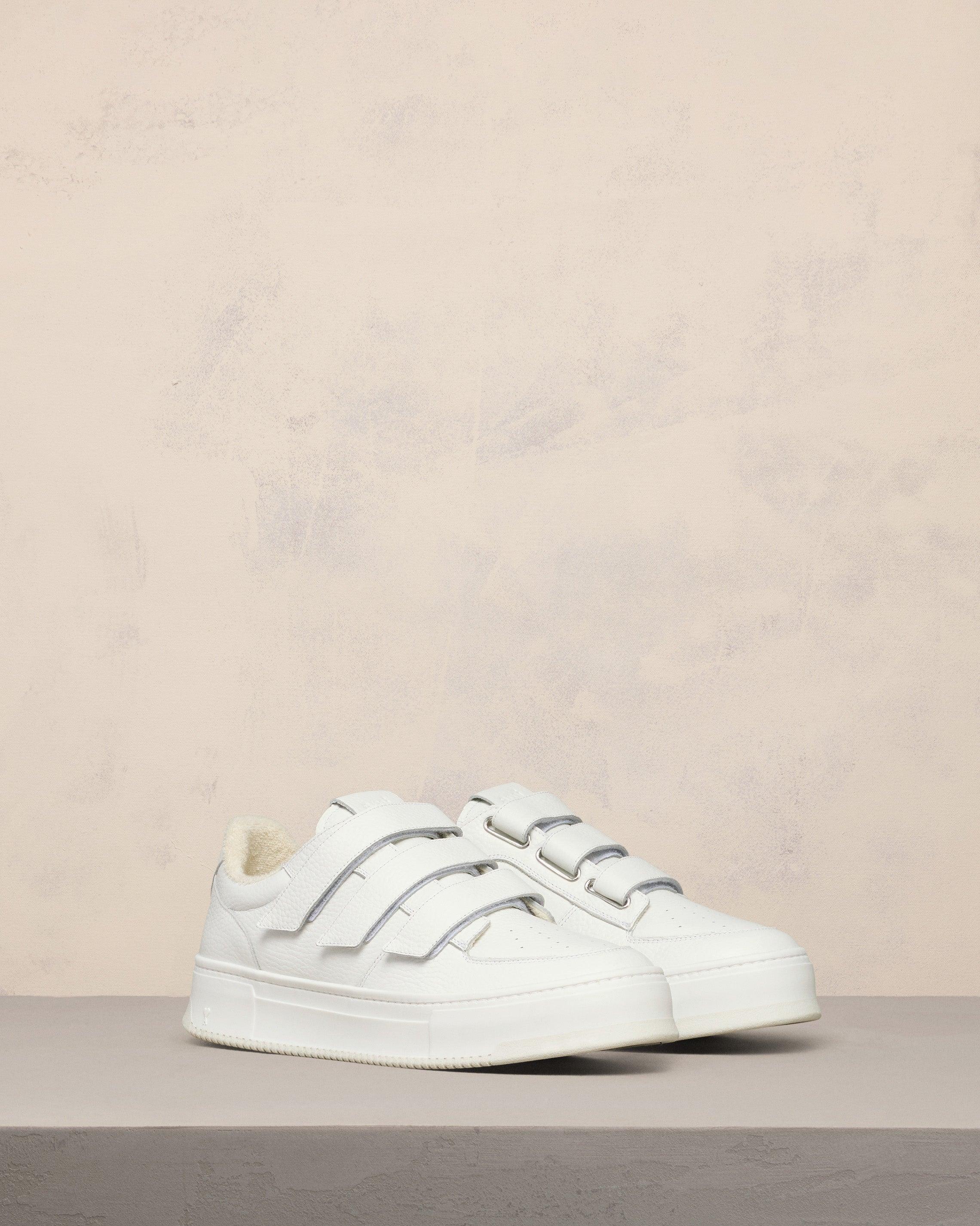 Ami Paris New Velcro Arcade Sneakers in Natural | Lyst