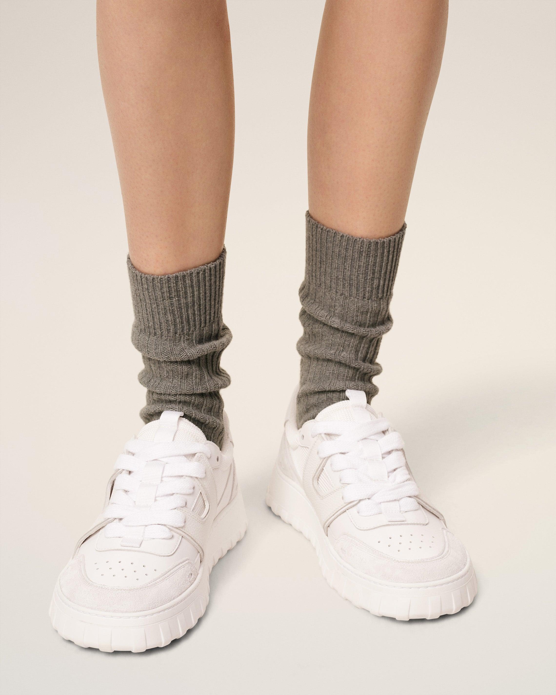 スニーカー Sneakers Mid - AMI Paris - Leather - White Leather sneakers in white - Ami Paris | Mytheresa