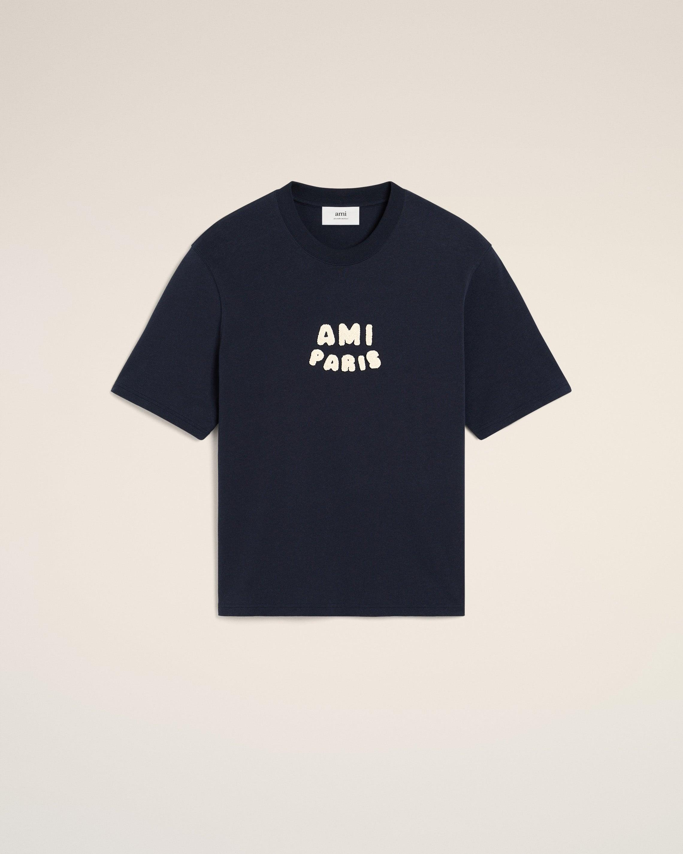 Ami Paris Cotton Patch T-Shirt in Blue | Lyst