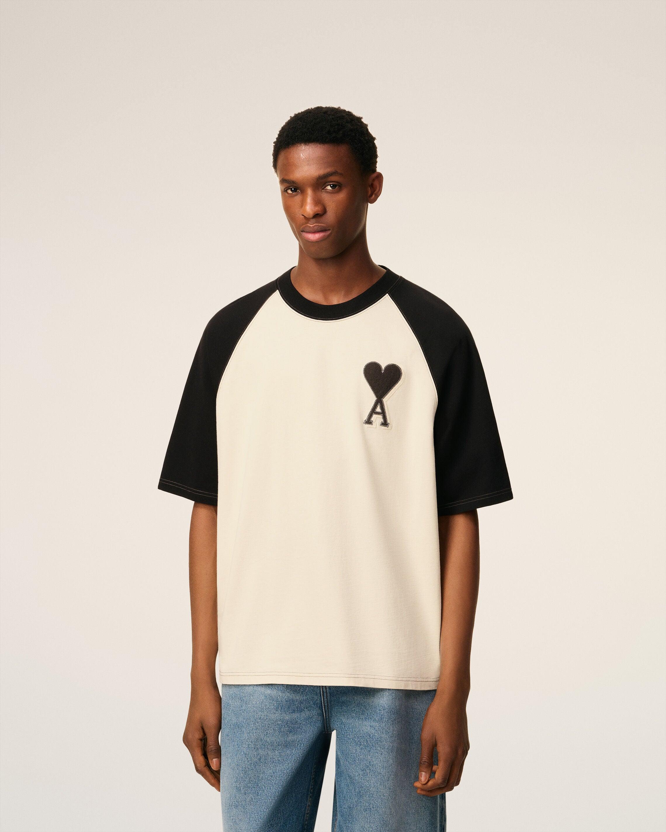 Short Sleeve Tee Shirt Ami Homme AMI Paris White Organic Cotton