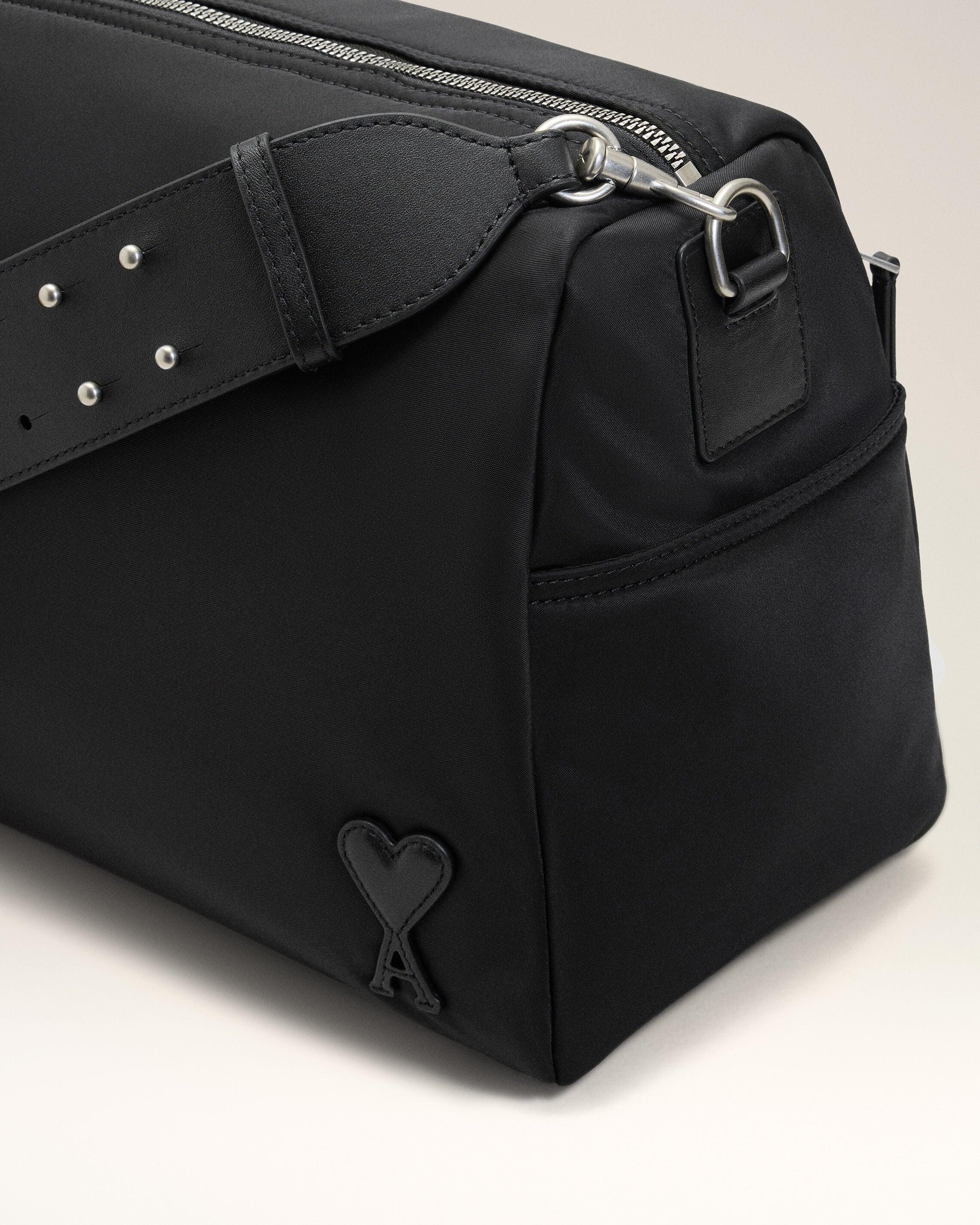 Ami Paris Nylon Marcel Large Bag in Black | Lyst
