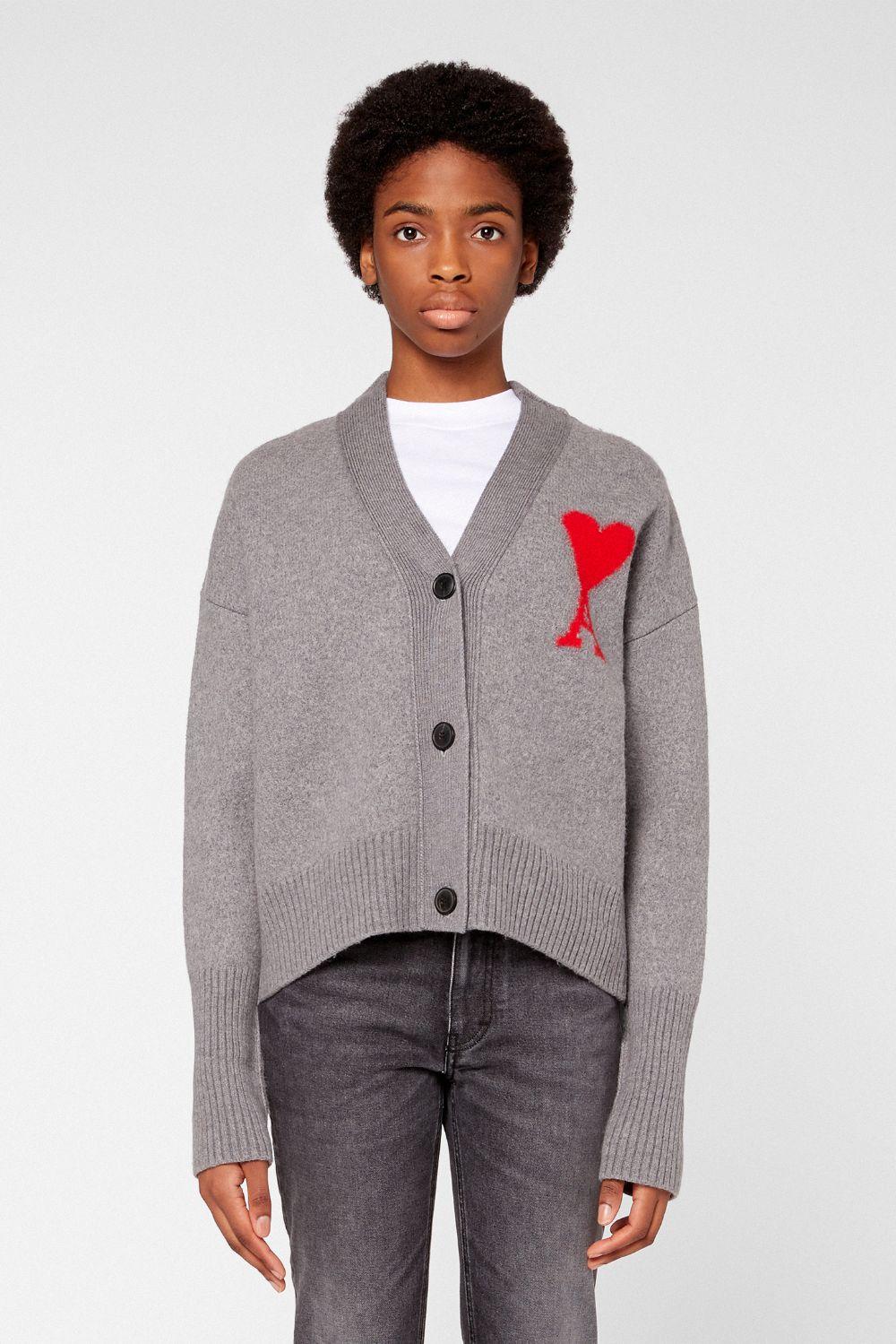 ami de coeur intarsia oversize cardigan
