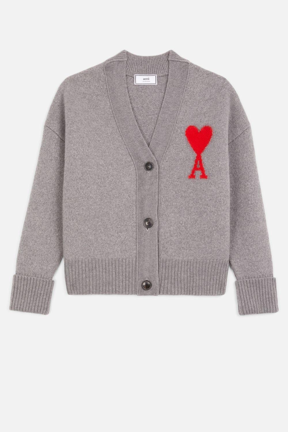 ami de coeur intarsia oversize cardigan