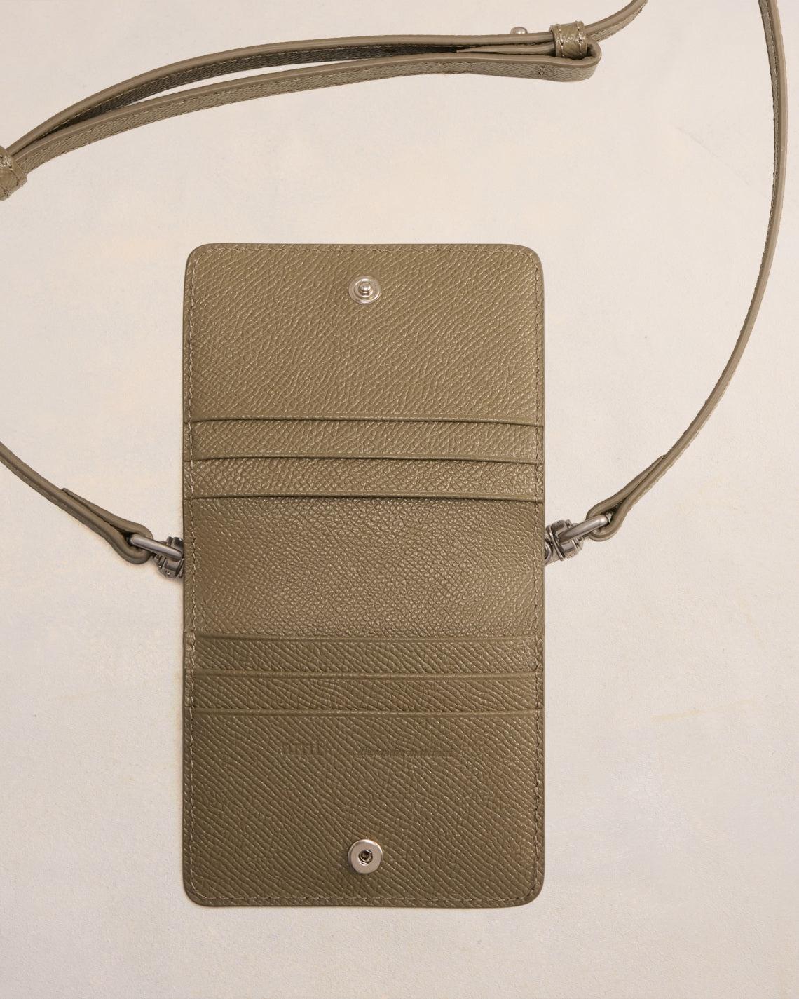 Ami Paris Ami De Coeur Strap Card Holder in Natural | Lyst UK
