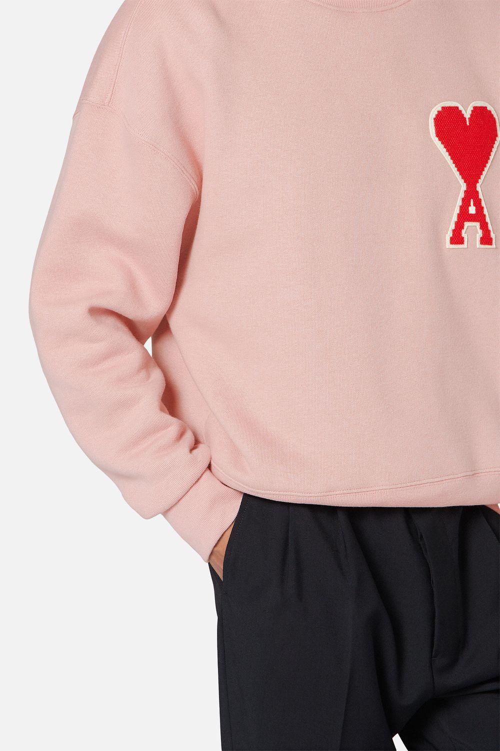 ami big heart sweatshirt